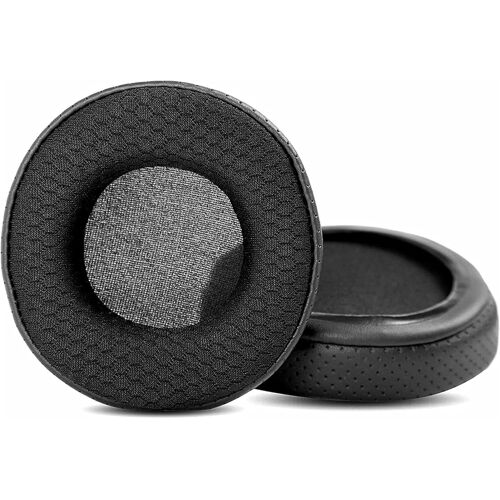 MONDODIGITALE-Coussinets De Remplacement Respirants Compatibles Avec Les Oreillettes Du Casque Teufel Real Z Avec Tissu Durable/Cuir Protéiné Respirant Et Mousse À Mémoire De Forme