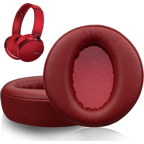 Coussinets de rechange pour casque Sony MDR-XB950BT MDR-XB950B1 MDR-XB950N1(Rouge)