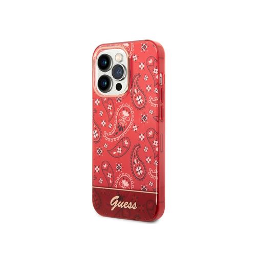 Coque Pour Apple Iphone 14 Pro Max Tpu Bandana Guess Rouge