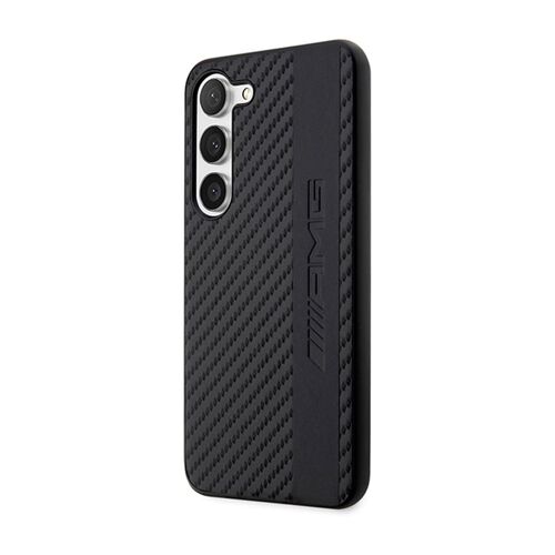 Coque pour Galaxy S23 Design Luxueux à Effet Carbone Mercedes AMG Noir