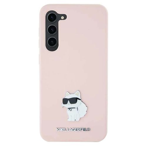 Coque Silicone Galaxy S24 Plus Motif Choupette Élégant Antichoc Karl Lagerfeld Rose