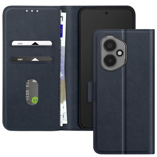 Étui Portefeuille à Rabat pour Honor 400 Style Cuir Bleu
