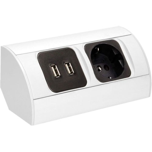 Chenquansarl-Pr D'angle Ae-1310 (Gs) 1 Compartiment Avec Deux Chargeurs Usb Pour Cuisine, Bureau Et Plan De Travail, Montage En Saillie 45 ° 3680w 16a - Produit Pour Le Marché Allemand
