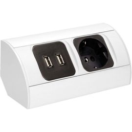 Chenquansarl-Pr D'angle Ae-1310 (Gs) 1 Compartiment Avec Deux Chargeurs Usb Pour Cuisine, Bureau Et Plan De Travail, Montage En Saillie 45 ° 3680w 16a - Produit Pour Le Marché Allemand