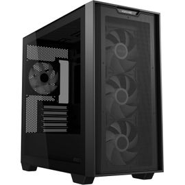 ChenQuanSarl-A21 Plus Tg Argb Black, Boîtier Micro-Atx, Prend En Charge Les Cartes Mères Avec Connecteurs Cachés, Radiateurs De 360 Mm Et Cartes Graphiques De 380 Mm, 4 Ventilateurs Argb Préinstallés