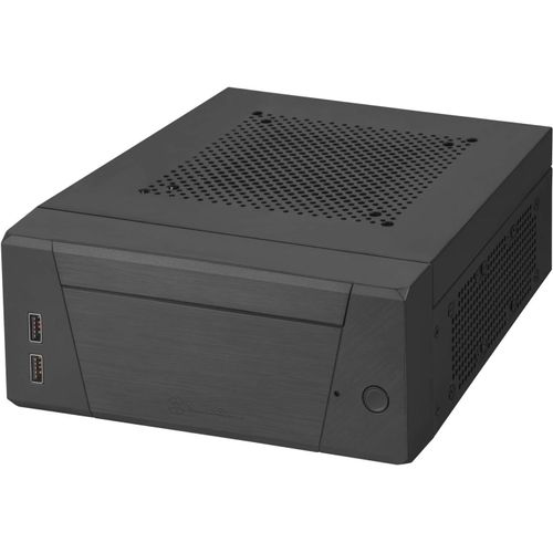 ChenQuanSarl-Technology Sst-Ml10B - Milo Boîtier Pc Slim Silencieux Htpc Mini-Itx, Conception Modulaire, Omprend Une Plaque De Montage Vesa, Noir
