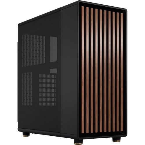 ChenQuanSarl-North Charcoal Black - Boîtier Pc Gaming Moyen Tour Atx À Flux D'Air ¿ Façade En Noyer ¿ Panneaux Latéraux En Maille ¿ Deux Ventilateurs Aspect Pwm De 140 Mm Inclus ¿ Port Usb Type-C.