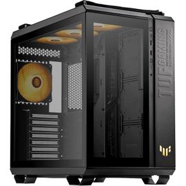 ASFASFq-ASUS TUF Gaming GT502 Plus (Noir) ¿ Boîtier PC Gaming ATX (Double Chambre indépendantes pour CPU et GPU, Panneaux latéraux sans Outils, USB Type-C Haut débit à l¿Avant¿, 4 x Ventilateurs ARGB