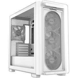 ChenQuanSarl-A23 Plus Tg Argb White Microatx Boîtier Pc (Ventilateurs Argb Préinstallés, Panneau Avant En Maille, Compatible Avec Cartes Mères Avec Ports Cachés, Radiateurs 360 Mm, Cartes Graphiques