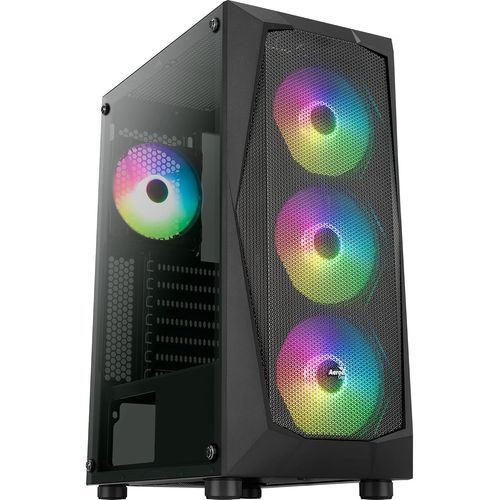 ChenQuanSarl-Accm-Pv41142.11 Boîtier Moyen Tour Atx Falcon A V2 Rgb Avec Panneau Vitré, Noir