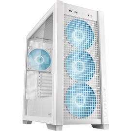 ASFASFq-ASUS TUF Gaming GT302 ARGB ATX Mid-Tower Case White - Four 140 x 28 mm ARGB Fans for High Airflow and Static Pressure, Interchangeable Tempered Glass and Mesh Side Panel, Hidden-Connector MB