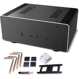 ChenQuanSarl-well Pro Plus, Aluminium Fanless Mini-Itx Case, Lga1700 Ready, Thermal Kit Included, Small Form Factor Computer Chassis For Gaming & Htpc & Audiophile Environments, A-Itx48-M2B