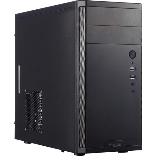 ChenQuanSarl-Core 1100 - Mini Tower Computer Case - Matx - High Airflow And Cooling - 1X 120Mm Silent Fan Included - Brushed Aluminium - Black