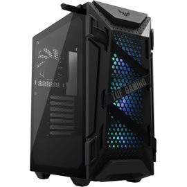 ChenQuanSarl-Tuf Gaming Gt301 Boîtier Pc Gaming Atx, Panneau Avant Alvéolé En Verre Trempé, 3 Ventilateurs 120 Mm Avec Rgb Adressable Et Aura Sync, Un Ventilateur Arrière 120 Mm