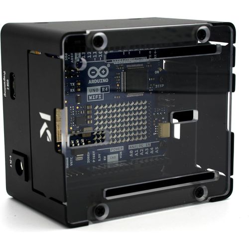 ChenQuanSarl-Boîtier De Projet Kksb Pour Arduino R4 | Compatible Avec Arduion R4 Minima Et Arduino R4 Wifi | Espace Pour Chapeau Ethernet | Coque Transparente