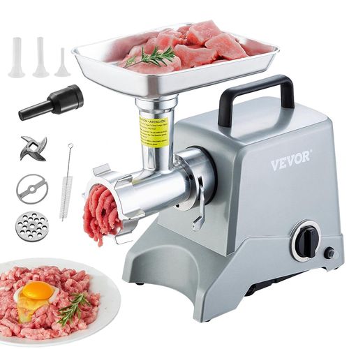 ChenQuanSarl-Hachoir À Viande Électrique De Comptoir Capacité 2,27 Kg/Min, Poussoir À Saucisses Avec Lame, Plaque De Broyage, Lame De Farce Et Tubes, Boîtier En Aluminium, Pour Cuisine Et Restaurant