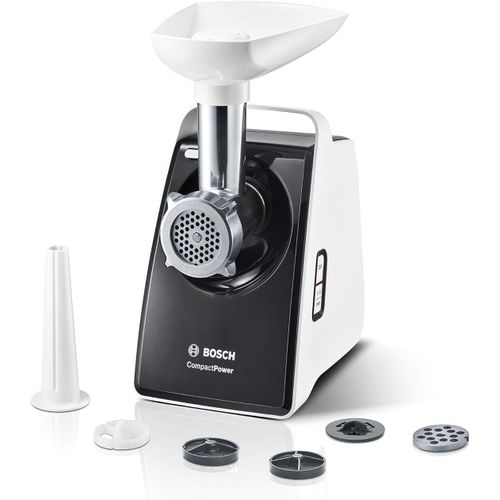 ChenQuanSarl-Compactpower Mfw3612A Hachoir À Viande Électrique, Hachoir À Saucisse, Disques Perforés En Acier Inoxydable 4 Mm + 8 Mm, Lame À Double Tranchant, Embout Kebbe, Passe Au Lave-Vaisselle, P
