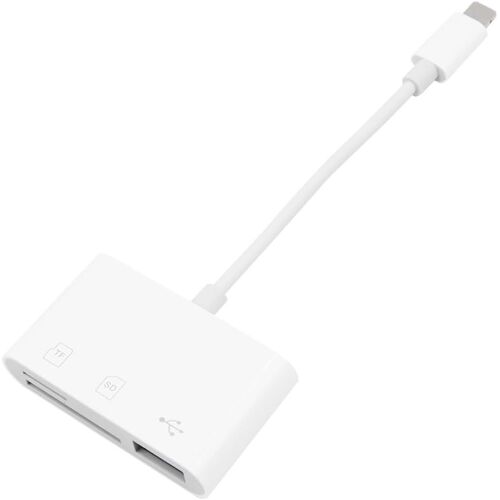 USB OTG Adapter 3 in 1 TF/SD Card Reader OTG Cable for i-phone/i-Pad Support MIDI Hubs Keyboard Mouse Card Reader Support for iOS 13 and above