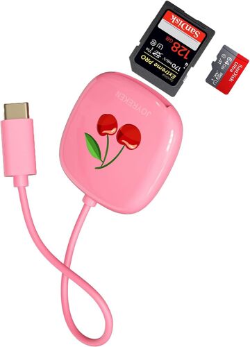 USB C SD Card Reader for iPhone 15, 2 in 1 Memory Card Reader, USB C Adapter, Compact Design, Compatible with iPad Pro, MacBook, Samsung Galaxy S20-S24 and Other Type C Devices (15