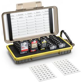 TIANYI-KIWIfotos Étui pour Carte mémoire 40 emplacements résistant à l'eau pour 40 Cartes SD SDXC SDHC/NS (Nintendo Switch) /Sony PSV PS Vita, Carte SD