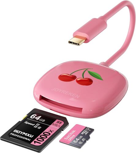 USB C SD Card Reader for iPhone 15, 2 in 1 Memory Card Reader, USB C Adapter, Compact Design, Compatible with iPad Pro, MacBook, Samsung Galaxy S20-S24 and Other Type C Devices (8
