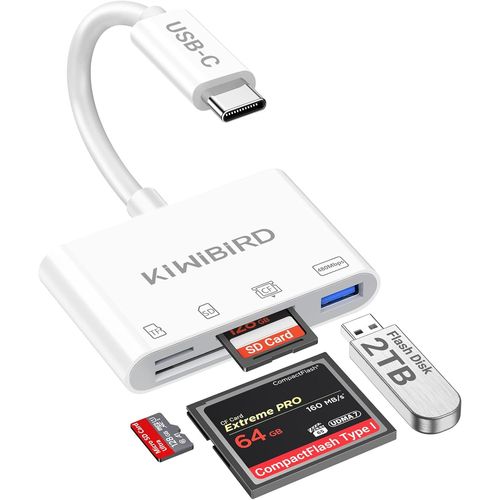 PIAL-Lecteur Carte Compact Flash Lecteur Carte Cf Usb C Card Reader,Adaptateur Mémoire Externes Sd Micro Sd Usb C,Compatible Avec Iphone 16 15 Plus Pro Max,Mac Macbook Air Ipad Pro Air,Pc