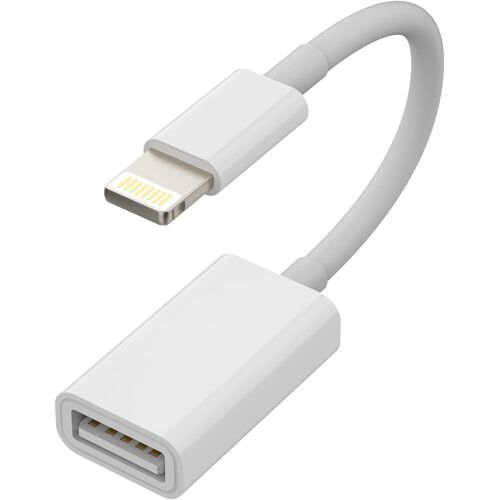 JGD-Câble adaptateur USB Lightning pour iPhone Jack OTG Accessoires Claviers Compatible avec clé USB Lecteur de cartes Appareil photo Lecteur de cartes Souris Hub Flash Drive 14 13 12 11 Pro Max Mini