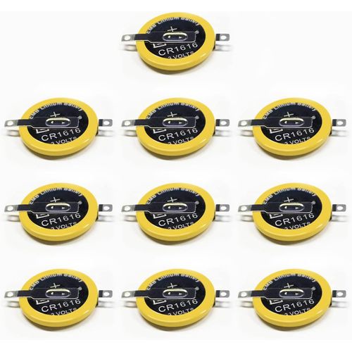 Ason-10 Pack Bornier Cr1616 Batterie Avec Plaquettes Soudées Batterie Au Lithium 3v Pour La Batterie De La Cartouche Gameboy Ruby Gameboy Advance Sp Fire Red Leaf Green Emerald,1616 Batterie
