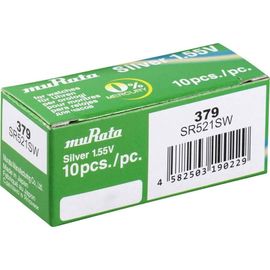 ASON-Sr521Sw-Pbww Pile Bouton 379 Oxyde Dargent 16 Mah 1.55 V 10 Pc(S)