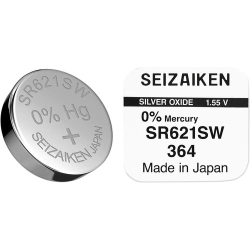 Hamiltion-364 Sr621Sw Lot De 10 Piles Bouton À L'Oxyde D'Argent 1,55 V 0 % Mercure 100 % Fabriquées Au Japon