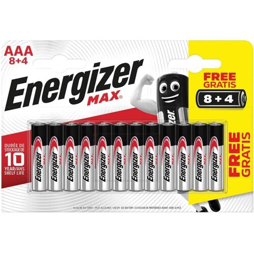 Kalanka-Energizer Puissance Alcaline Longue Durée | 12 Piles Aaa.