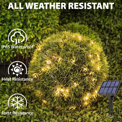Tianyi-Guirlande Solaire Exterieur, 22m 220led Guirlande Lumineuse, 8 Modes Étanche Guirlande Led Pour Jardin Arbre Outdoor Camping Terrasse Noël Mariage Fête Cour Maison Décoration Blanc Chaud