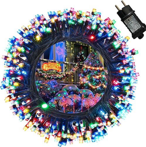 KAL-Guirlande Lumineuse Sapin Noel, 20M 200 Led Multicolore Guirlande Lumineuse Électrique, Guirlande Lumineuse Exterieur Pour Arbres De Noël, 8 Modes, Minuterie Et Mémoire, Décoration De Noël
