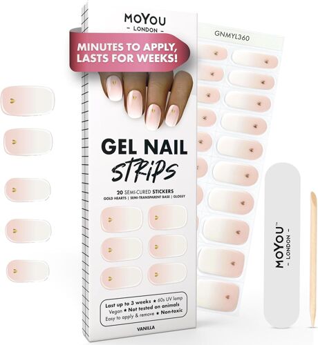 Bandes De Vernis Gel Semi-Curées - 20 Pièces. Enveloppes Ongles De Gel Pour Manucure De Qualité Salon - Fonctionne Avec N'importe Quelle Lampe Uv Pour Ongles - Facile À Appliquer 