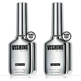 16ml Hema Free Top Coat Et Base Coat Uv/Led, Vernis Gel Semi Permanent Duo No Wipe Top Coat Et Base Coat Vernis Semi-Permanent 2pcs 