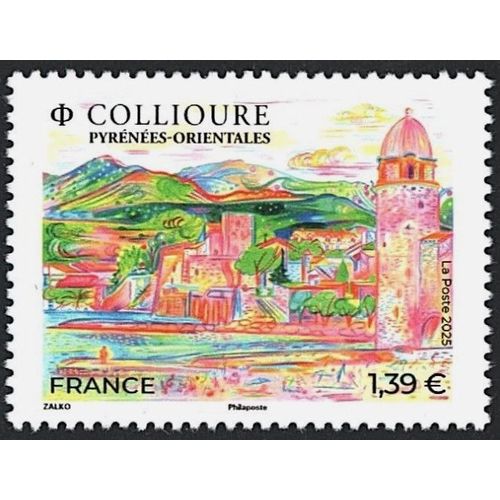 France 2025, Très Beau Timbre Neuf** Luxe Non Encore Répertorié Yvert, Collioure - Pyrénées-Orientales, Village Préféré Des Français D'Après Une Émission De Télévision En 2024.