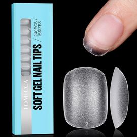 Capsule Americaine Ongle, 15 Tailles Faux Ongles, Ovale Ultra Court Couverture Complète, Pose Americaine Capsule Pour Diy Nail Art Et Les Studios De Manucure, 240 Pièces 