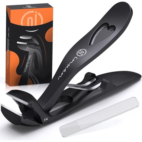 Jgd-Coupe Ongle Pied Professionnel À Tête Coudée Pour Personnes Âgées Ongles Épais, Professionnel Coupe Ongle Set Avec Ouverture Mâchoire Large En Acier Inoxydable, Kit Manucure Pedicure Pour Hommes 