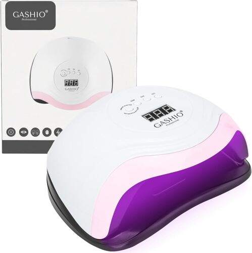 Double Lampe Uv/Led 168 W - Lampe À Ongles Professionnelle Pour Vernis À Ongles Gel - Avec Capteur De Minuterie 10/30/60/99s - Écran Lcd - Socle Amovible 