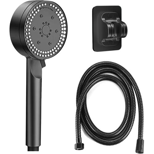 JGD-2 mètres de tuyau, 8 modes pommeau de douche economie deau, pommeau de douche avec tuyau, pommeau douche haute pression, pommeau de douche noir, set de douche haute pression multifonctionnel