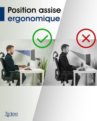 Adaptateur VESA Compatible avec Moniteur HP (32f) - Support VESA 75x75 mm - Support ecran VESA pour Les écrans sans Connexion VESA