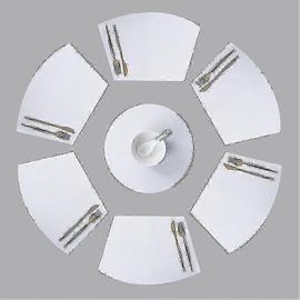 Set De Table Rond Sets De Table De 7 Coins Set Avec Centre De Table Rond Résistant À La Chaleur Sets De Table Lavables
