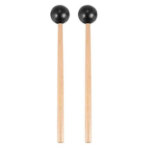 2pcs Soft Rubber Head Sticks Manche En Bois Maillets Pour Glockenspiel Xylophone Instruments De Musique Pièces