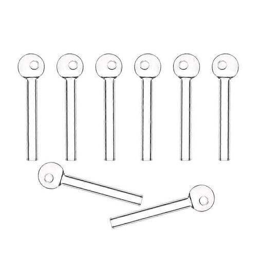 8 Morceaux De Brûleur De Lampe À Huile En Verre Transparent Réutilisable