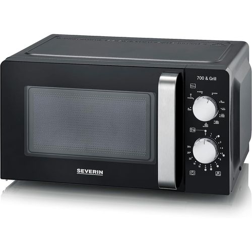 SUBZONAL-SEVERIN Four Micro-ondes, Gril 900W, 17L, 9 niveaux de puissance, Minuteur 30 min, Plateau tournant amovible (Ø24,5cm), Noir, MW7781