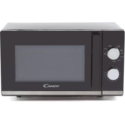 SUBZONAL-Candy Moderna CMG20TNMB Four Micro-ondes 700 W 20L , Fonction Gril, Fonction Décongélation, 20 litres, Plateau Tournant 24,5cm, Noir & Silver