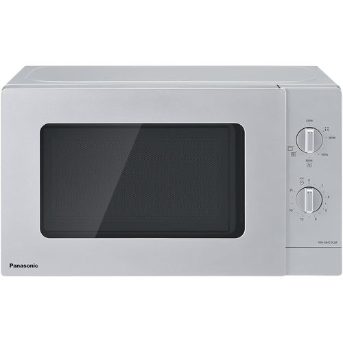 CHECARZHN--NO1-Nn-Gm23Qmepg Four À Micro-Ondes Gril 20L Avec Plateau En Verre Et Grille Métallique, 800W, Grill 1000W, Décongélation, Réglage Par Cadran, Quick 30, Minuterie, Argent