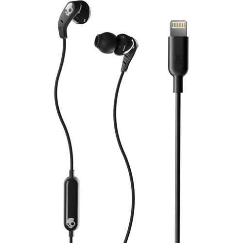 SUBZONAL-Skullcandy Set Lightning Écouteurs Intra-Auriculaires Filaires, Microphone, Compatibles iPhone - Noir