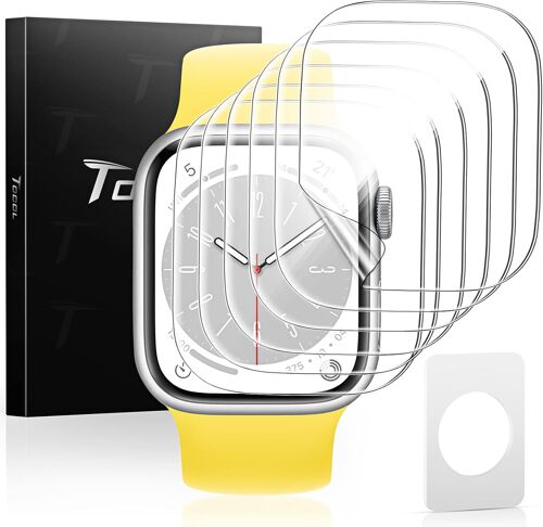 6pcs Screen Protector For Apple Watch Series 6/5/4/Se 40mm, Bubble Free Scratch Resistant Hd Premium Quality Transparent Soft Tpu Film Protector For Apple Watch 40mm