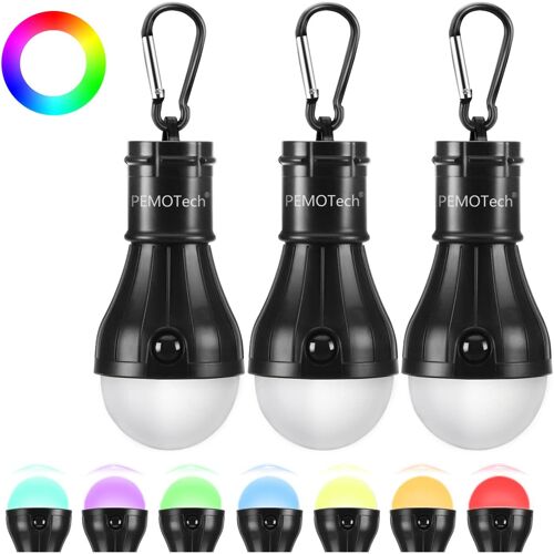 Camping Tent Light, 3 Rgb Bulb, Camping Accessories, Waterproof, Portable, Suitable For Outdoor Camping, Hiking, Meeting, Emergencies [Energy Class A]